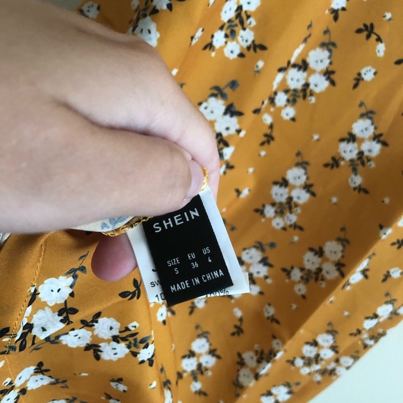 Shein Yellow Floral Dress - Picture 5 of 5